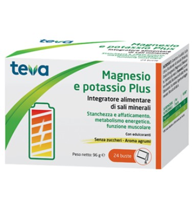 MAGNESIO POTASSIO TEVA 24BUSTE -OFFERTISSIMA-ULTIMI PEZZI-ULTIMI ARRIVI-PRODOTTO ITALIANO-