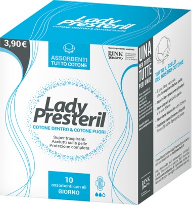 Lady Presteril Cotton Power Giorno Con Ali Pocket 10 Pezzi -OFFERTISSIMA-ULTIMI PEZZI-ULTIMI ARRIVI-PRODOTTO ITALIANO-