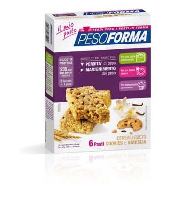 Pesoforma Barrette Cereali/cookies/vaniglia -OFFERTISSIMA-ULTIMI PEZZI-ULTIMI ARRIVI-PRODOTTO ITALIANO-