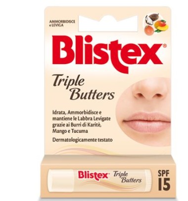 BLISTEX TRIPLE BUTTERS STK LAB -OFFERTISSIMA-ULTIMI PEZZI-ULTIMI ARRIVI-PRODOTTO ITALIANO-