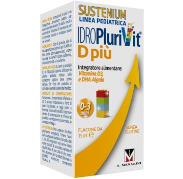 Sustenium Idroplurivit D+ Integratore Vitamina D Gocce Bambini 0-3 Anni 15 ml