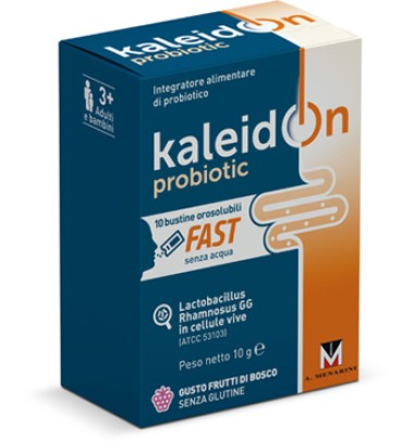 Kaleidon Probiotic Fast Integratore 10 Buste Orosolubili Ai Frutti di Bosco da 10 gr