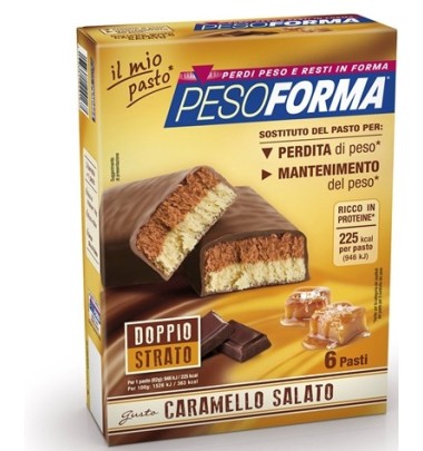 Pesoforma Barrette al Caramello Salato 6 pezzi -OFFERTISSIMA-PRODOTTO ITALIANO-ULTIMI PEZZI-