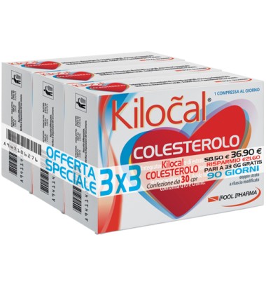 Kilocal Colesterolo 30 compresse -OFFERTISSIMA-ULTIMI PEZZI-ULTIMI ARRIVI-PRODOTTO ITALIANO-