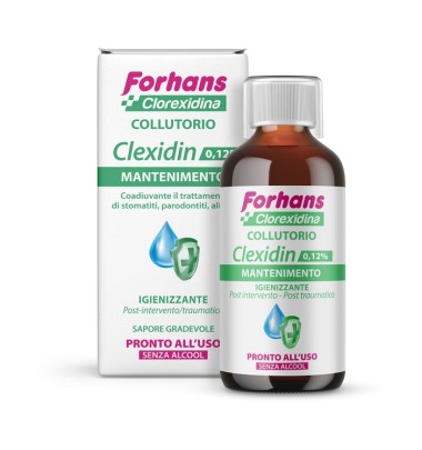 Forhans Clexidin Clorexidina 0,12% Collutorio Senza Alcool 200 ml -OFFERTISSIMA-PRODOTTO ITALIANO-ULTIMO ARRIVO-ULTIMI PEZZI-