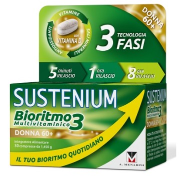 Sustenium Bioritmo3 Donna 60+ multivitaminico integratore alimentare 30 Compresse