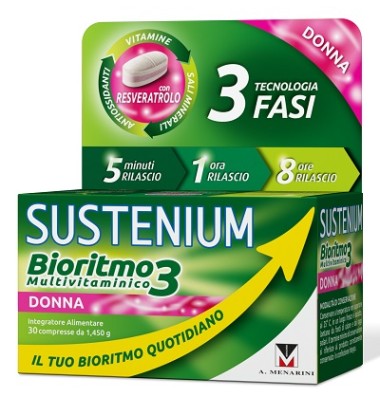 Sustenium Bioritmo3 Donna multivitaminico integratore alimentare 30 Compresse -OFFERTISSIMA-ULTIMI PEZZI-ULTIMI ARRIVI-PRODOTTO ITALIANO-