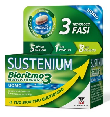 Sustenium Bioritmo3 Uomo multivitaminico integratore alimentare 30 Compresse -OFFERTISSIMA-ULTIMI PEZZI-ULTIMI ARRIVI-PRODOTTO ITALIANO-
