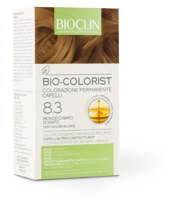 Bioclin Bio Colorist Tintura Capelli Colore Biondo Chiarissimo Dorato 8.3 -OFFERTISSIMA-ULTIMI PEZZI-ULTIMI ARRIVI-PRODOTTO ITALIANO-
