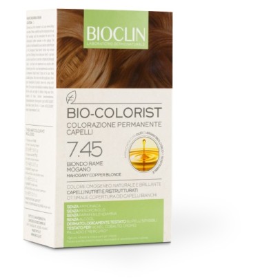 Bioclin Bio Colorist Tintura Capelli Colore Biondo Rame Mogano 7.45