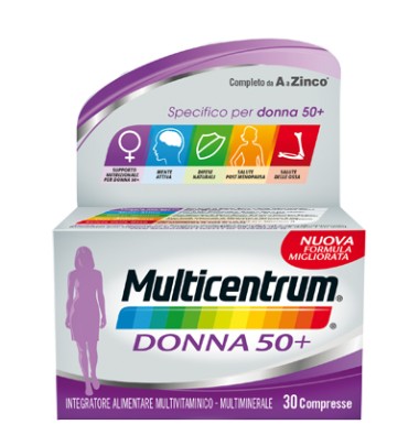 MULTICENTRUM DONNA 50+ 60CPR -OFFERTISSIMA-ULTIMI PEZZI-ULTIMI ARRIVI-PRODOTTO ITALIANO-