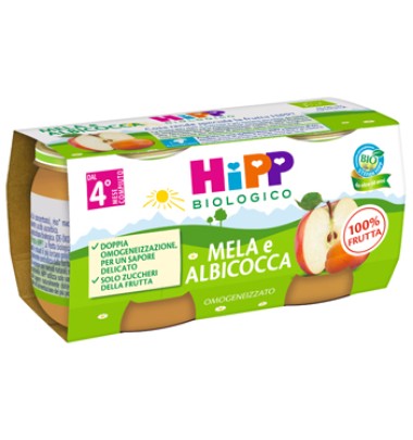 HIPP OMOG ALBICOCCA/MELA 2X80G