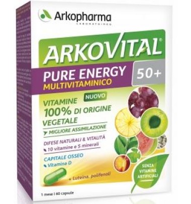 ARKOVITAL PURE ENERGY50+ 60CPS -OFFERTISSIMA-ULTIMI PEZZI-ULTIMI ARRIVI-PRODOTTO ITALIANO-