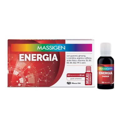 MASSIGEN ENERGIA 10FL 25ML -OFFERTISSIMA-ULTIMI PEZZI-ULTIMI ARRIVI-PRODOTTO ITALIANO-