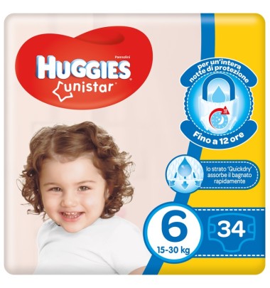 HUGGIES UNISTAR GRANDE 6 34PZ