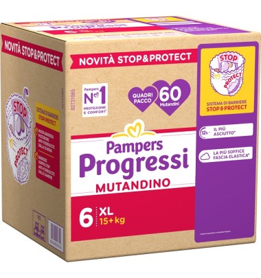PAMPERS PROG MUT QUADRI XL 60P