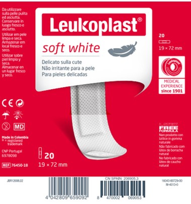 LEUKOPLAST SOFT WHITE72X19 20P