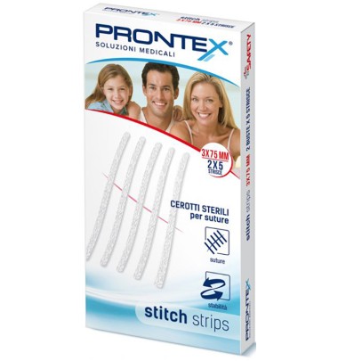 PRONTEX STITCH STRIPS 3X75 10P