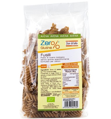 ZER%GLUT Pasta Avena Fusil.250