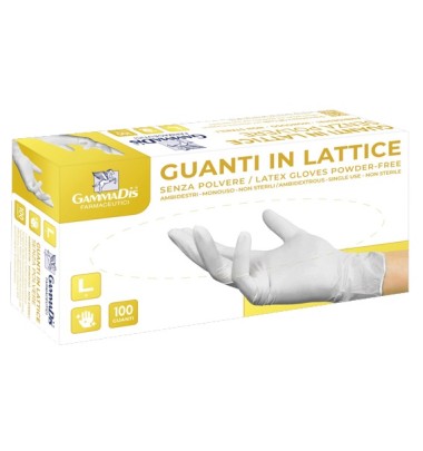 GUANTI LATT C/POL M 100PZ GAMMAD