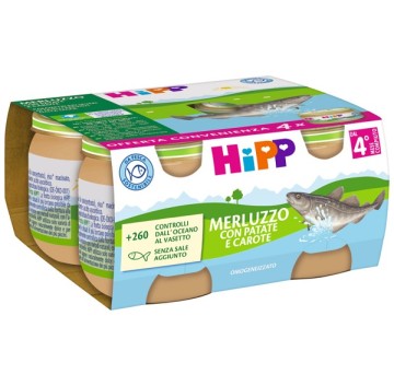 HIPP MERLUZZO PATATE/CAR 4X80G