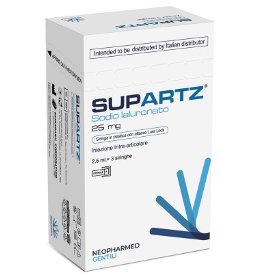 SUPARTZ SIR INTRA-ART 2,5ML 3P-PRODOTTO ITALIANO-LUNGA SCADENZA-ULTIMO ARRIVO-