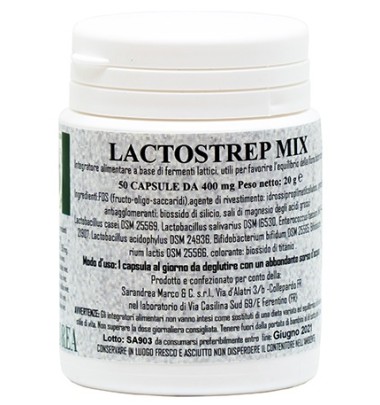 LACTOSTREP MIX 500 MG 50 CPS