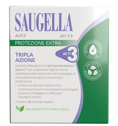 SAUGELLA ACTI3 10 Salviettine