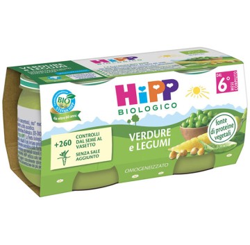 HIPP BIO OMOG VERD/LEGUMI2X80G