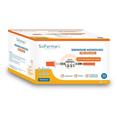 SIRINGA INSULINA 0,3ML 30PZ SF+