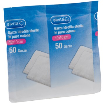 ALVITA GARZA STER 10X10CM 50PZ