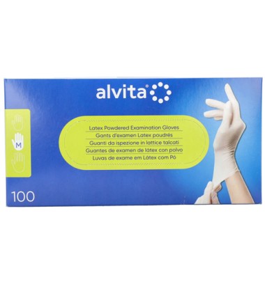 ALVITA GUANTI LATT MONO 100PZ M