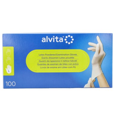 ALVITA GUANTI LATT MONO 100PZ L