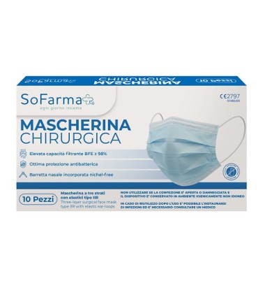 MASCHERINA CHIR 10PZ SF+
