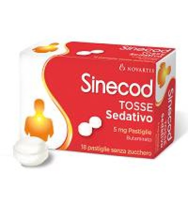 SINECOD TOSSE SED*18PAST 5MG