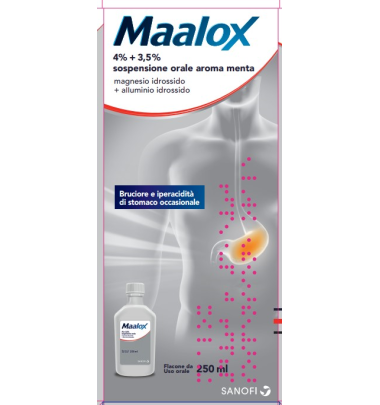 Maalox*os Sosp 250ml 4+3,5% Me -OFFERTISSIMA-ULTIMI PEZZI-ULTIMI ARRIVI-PRODOTTO ITALIANO-