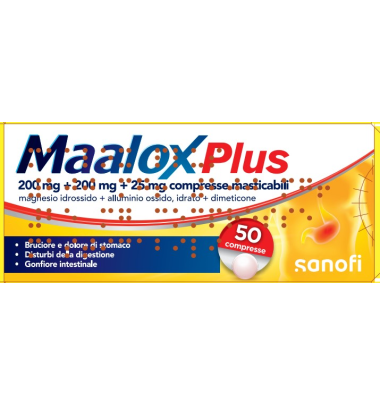 MAALOX PLUS*50CPR MAST -ULTIMI ARRIVI-PRODOTTO ITALIANO-OFFERTISSIMA-ULTIMI PEZZI-