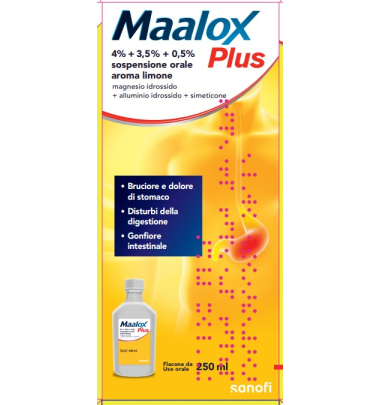 MAALOX PLUS*OS SOSP 4+3,5+0,5% -OFFERTISSIMA-ULTIMI PEZZI-ULTIMI ARRIVI-PRODOTTO ITALIANO-