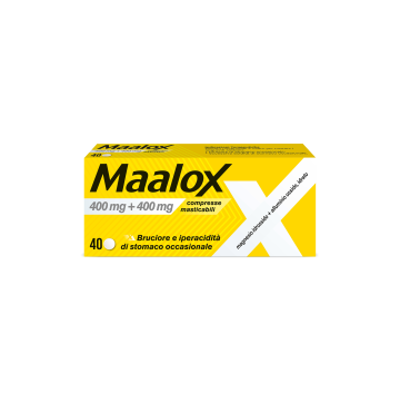 Maalox*40cpr Mast 400mg+400mg -OFFERTISSIMA-ULTIMI PEZZI-ULTIMI ARRIVI-PRODOTTO ITALIANO-