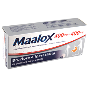 Maalox*40cpr Mast 400mg+400mg
