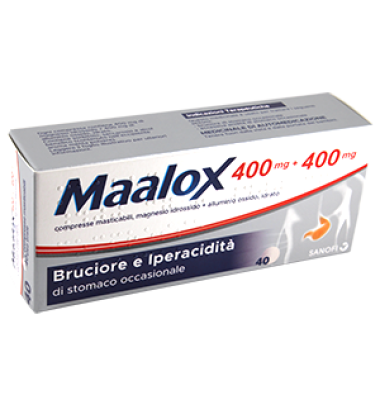 Maalox*40cpr Mast 400mg+400mg